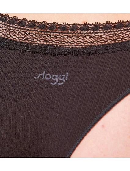 sloggi GO Ribbed R Brazil C2P - BLACK - SLOGGI BLACK - SLOGGI