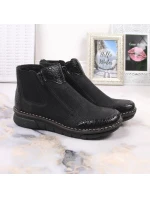 Pohodlné zateplené boty na zip Rieker W RKR555 Pohodlné zateplené boty na zip Rieker W RKR555