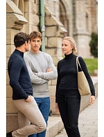 Unisex svetr s 1/4 zipem grey melange model 22460728 - James Harvest Unisex svetr s 1/4 zipem grey melange model 22460728 - James Harvest