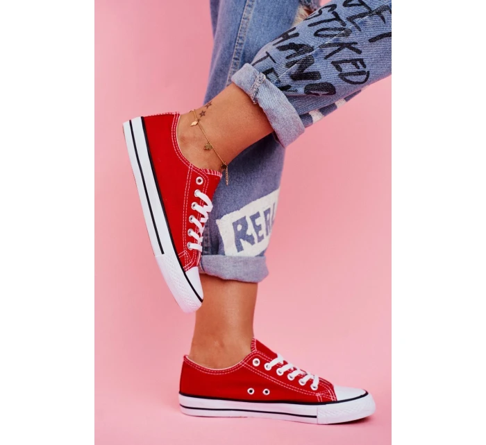 Klasické Dámské Tenisky Červené Omerta Klasické Dámské Tenisky Červené Omerta