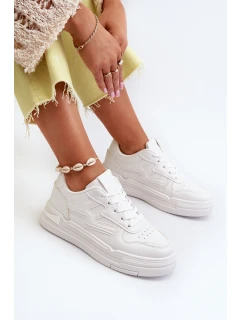 Dámské tenisky na platformě z ekokože bílé model 21657683 - Boto
