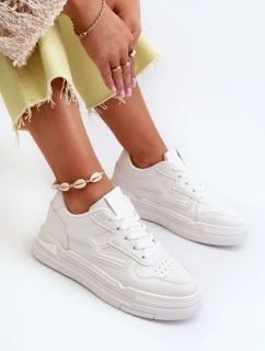 Dámské tenisky na platformě z ekokože bílé model 21657683 - Boto
