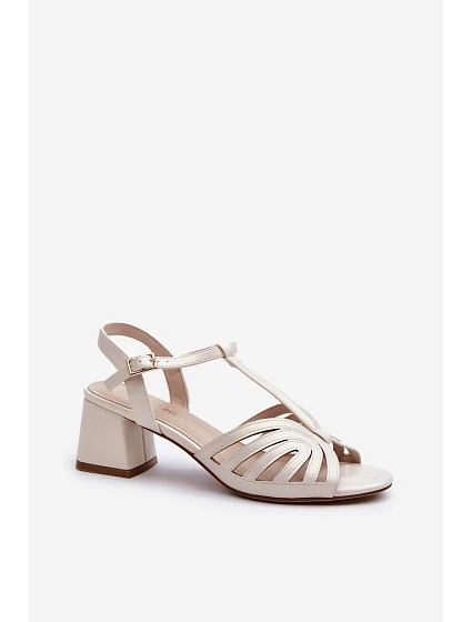 dámské sandály na podpatku  černé model 21659179 - SERGIO LEONE