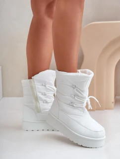 Sněhule na platformě se zipem Big Star model 21678307 Bílé - Big Star Shoes