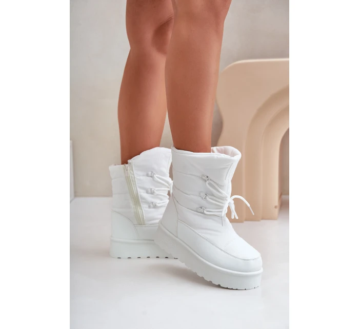 Sněhule na platformě se zipem Big Star model 21678307 Bílé - Big Star Shoes