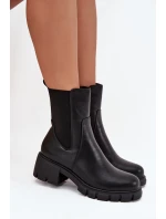 Dámské Botky Na Eko Kůže Černé model 21707142 - Boto Dámské Botky Na Eko Kůže Černé model 21707142 - Boto