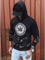 Pánská mikina s potiskem černá FashionStreet BX5326