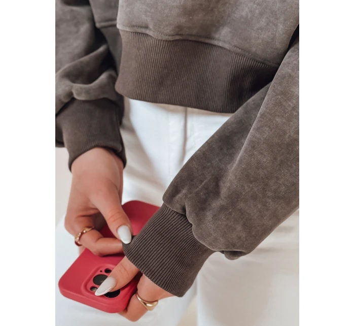 Dámská oversize mikina se srdcem DESSER graphite FashionStreet BY1464 Dámská oversize mikina se srdcem DESSER graphite FashionStreet BY1464