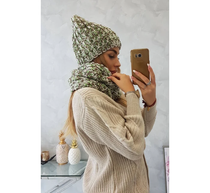 Dámská fleecová souprava Merry K202 zelená+hnědá Dámská fleecová souprava Merry K202 zelená+hnědá