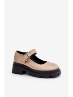 Dámské Polobotky S Přezkou Béžové model 21671120 - Boto