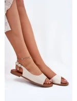 Dámské Sandály Na Plochém Podpatku Béžové model 21698458 - EVENTO Dámské Sandály Na Plochém Podpatku Béžové model 21698458 - EVENTO