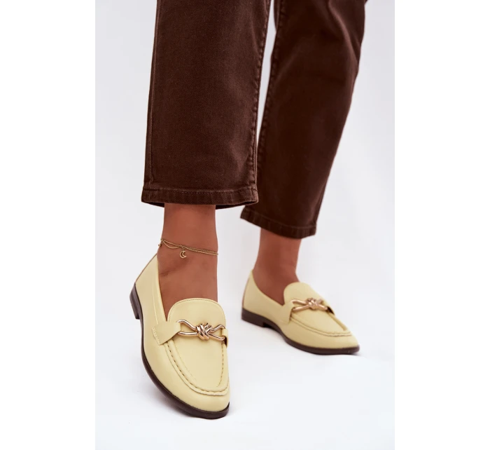 Dámské mokasíny s ozdobným detailem Žluté Rosynne Dámské mokasíny s ozdobným detailem Žluté Rosynne