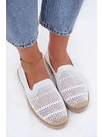 Dámské síťované espadrilky z látky Bílé Candessa Dámské síťované espadrilky z látky Bílé Candessa