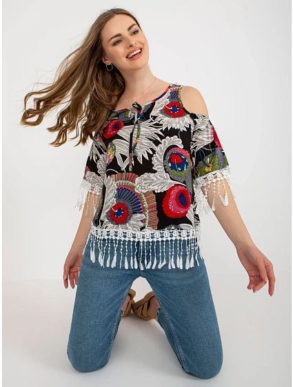 Bluzka AT BZ model 18605457 czarny - FPrice Bluzka AT BZ model 18605457 czarny - FPrice