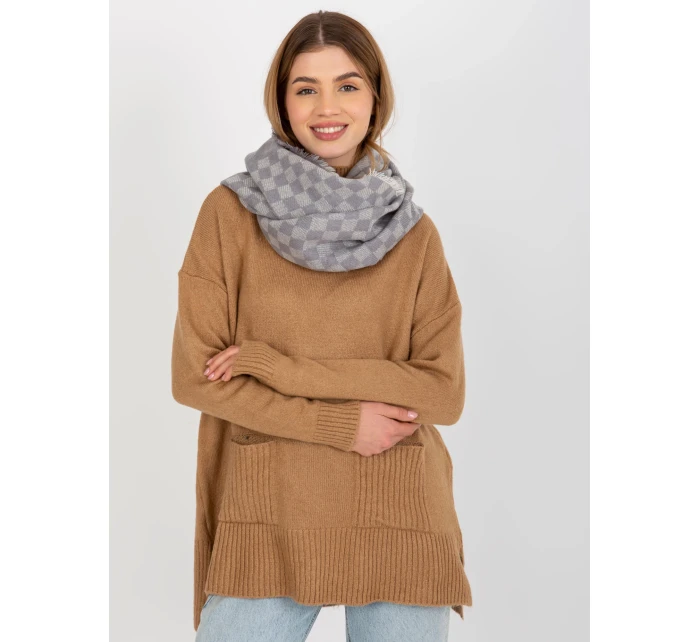 Tunelová šála AT KM model 17967041 šedá - FPrice Tunelová šála AT KM model 17967041 šedá - FPrice