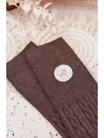 Dámské dlouhé vlněné ponožky – tmavě šedé Dámské dlouhé vlněné ponožky – tmavě šedé