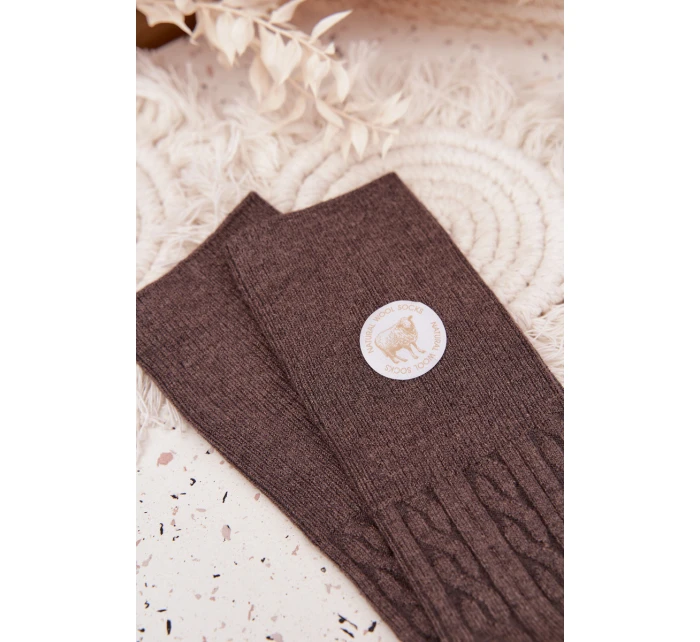 Dámské dlouhé vlněné ponožky – tmavě šedé Dámské dlouhé vlněné ponožky – tmavě šedé