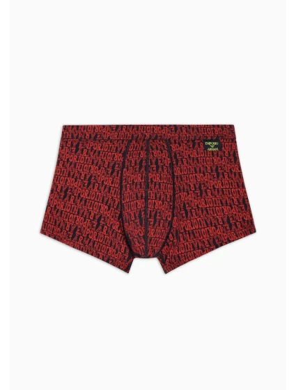 Pánské boxerky 112074 3F508 56936 černé se vzorem - Emporio Armani Pánské boxerky 112074 3F508 56936 černé se vzorem - Emporio Armani