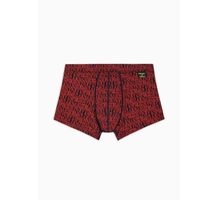 Pánské boxerky 112074 3F508 56936 černé se vzorem - Emporio Armani Pánské boxerky 112074 3F508 56936 černé se vzorem - Emporio Armani
