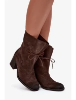 Boty na podpatku model 220704 Step in style Boty na podpatku model 220704 Step in style