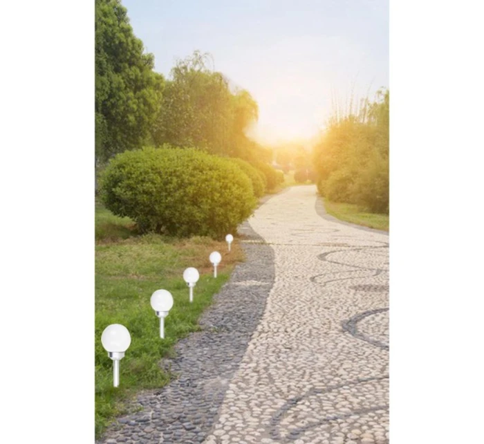 LAMPA SOLARNA KULA MLECZNA 15x44CM