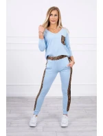 Sada s leopardím potiskem modré barvy Sada s leopardím potiskem modré barvy