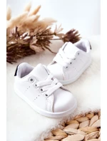 Dětské Tenisky Bíle-Cerné Glossy Dětské Tenisky Bíle-Cerné Glossy