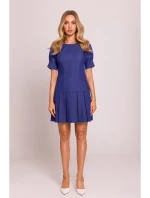 model 20970485 Džínové šaty se záhyby modré - Moe model 20970485 Džínové šaty se záhyby modré - Moe
