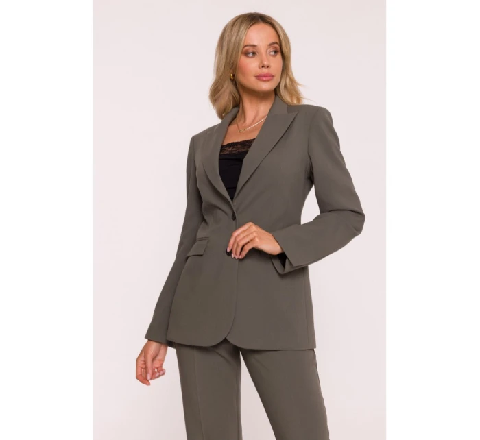 S417 Blejzr s laclem - khaki barva S417 Blejzr s laclem - khaki barva