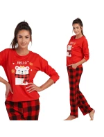 Dámské pyžamo model 19001983 červená s medvídkem - Karol