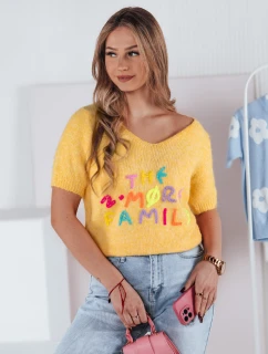 Dámský svetr FATEL žlutý FashionStreet MY2318