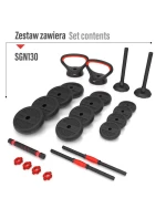 HMS SGN130 sada závaží 6v1 (činka, činky a kettlebell) 30 kg HMS SGN130 sada závaží 6v1 (činka, činky a kettlebell) 30 kg