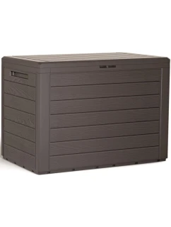 ZAHRADNÍ SKLADOVÝ BOX 190L BRONZOVÝ DŘEVĚNÝ BOX dětské