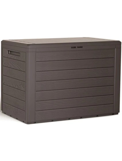 ZAHRADNÍ SKLADOVÝ BOX 190L BRONZOVÝ DŘEVĚNÝ BOX dětské