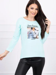 Halenka s potiskem model 18744162 mint - K-Fashion