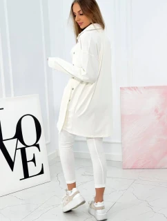 Třídílná souprava halenky, topu a legín v barvě ecru