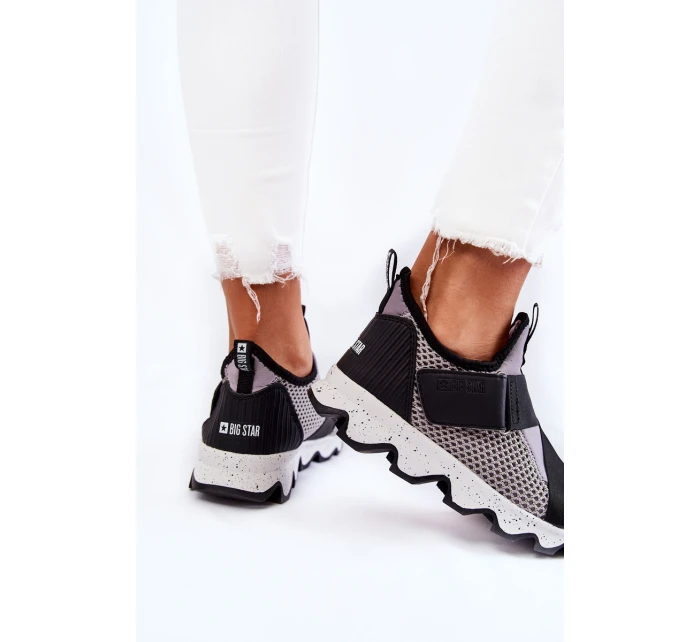 Dámské tenisky Big Star KK274546 Šedo-Černé Dámské tenisky Big Star KK274546 Šedo-Černé