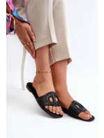 Dámské sandály na ploché podrážce černé Dimrose