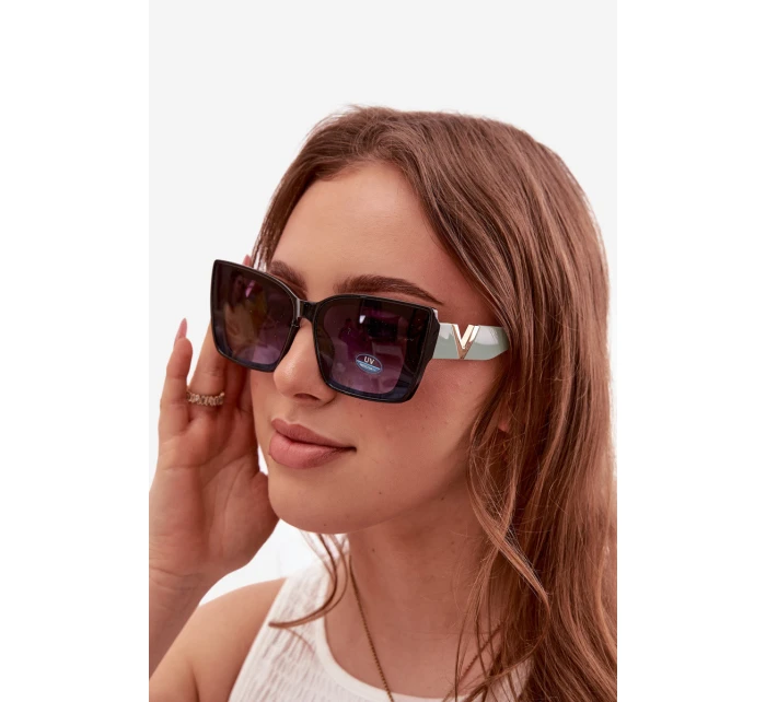 Dámské sluneční brýle Kočičí oko Černé-růžové