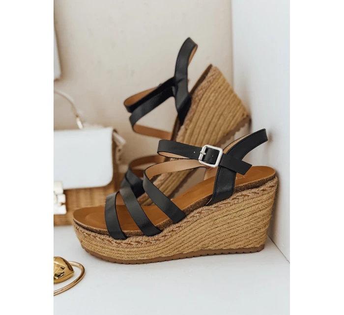 Dámské sandály černé model 21990280 - Dstreet Dámské sandály černé model 21990280 - Dstreet