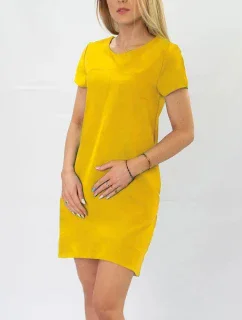 Žluté trapézové šaty model 7739778 - INPRESS