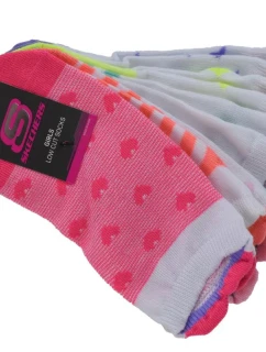 Skechers Girls 6pk3D Heart Low Cut S116502-MULT Multicolour 31-34