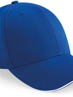 Beechfield B 20 6 panelová sandwich kšiltovka "Athleisure" 53.0020 bright royal/white