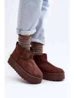 Sametové sněhule na platformě hnědé model 21646672 - Boto Sametové sněhule na platformě hnědé model 21646672 - Boto