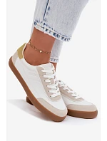 Dámské tenisky z eko kůže Big Star model 22069390 bílé - Big Star Shoes Dámské tenisky z eko kůže Big Star model 22069390 bílé - Big Star Shoes