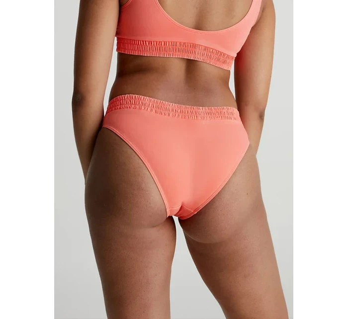 Dámský plavkový spodní díl bikin KW0KW01990 SM9 korálová - Calvin Klein