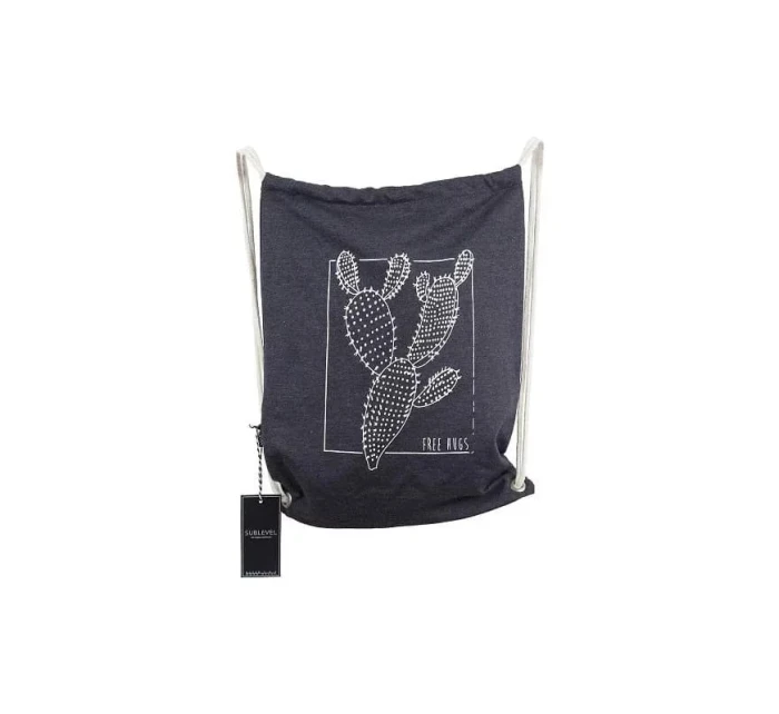 Plátěný vak/batoh 72019A  tm.šedý-potisk - Sublevel