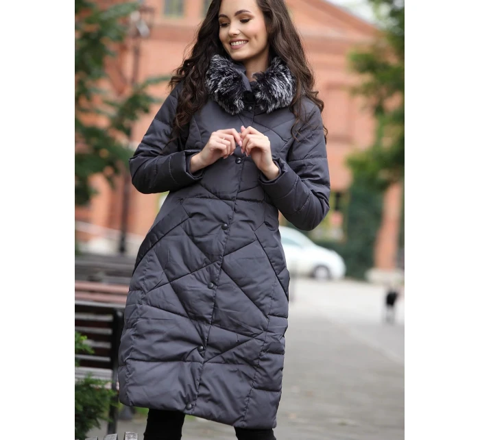 Dámský kabát BLH818025F tmavě šedý - PERSO