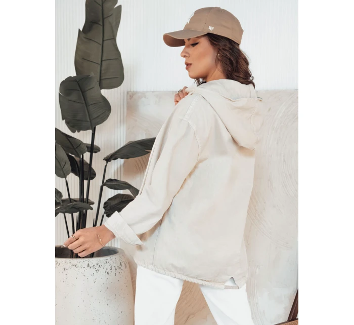 Dámská džínová bunda LASANAS light beige FashionStreet TY4314