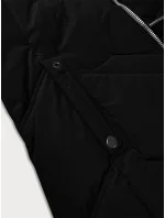 Černá dámská zimní plus size bunda s kapucí model 21248343 - S'WEST